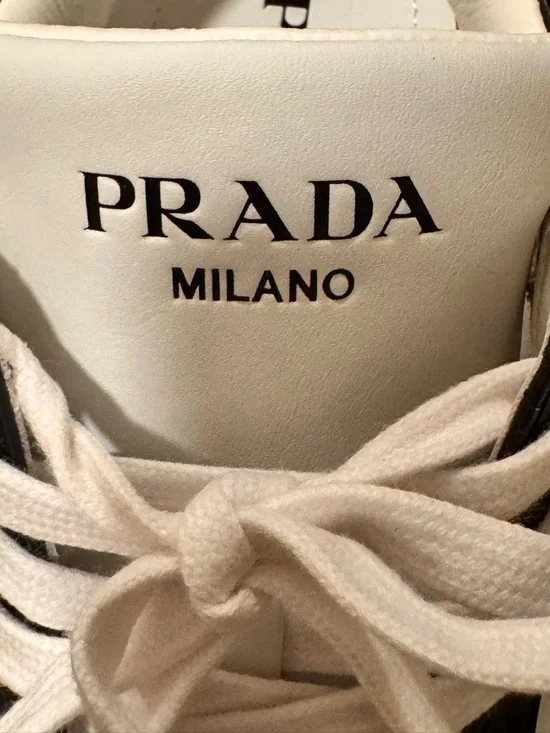 Prada Downtown Leather Sneakers - Picture 6 of 12